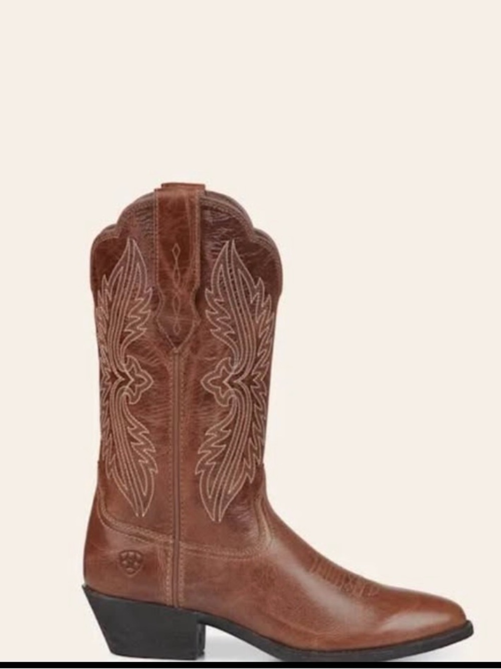 Ariat Chestnut Brown Embroidered Western Heeled Boots